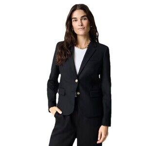 J. Crew Factory Black Women's Blazer with Gold Buttons
